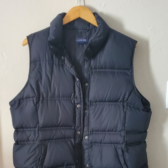 Lands' End Jackets & Blazers - Lands End Puffy Vest Black 1x